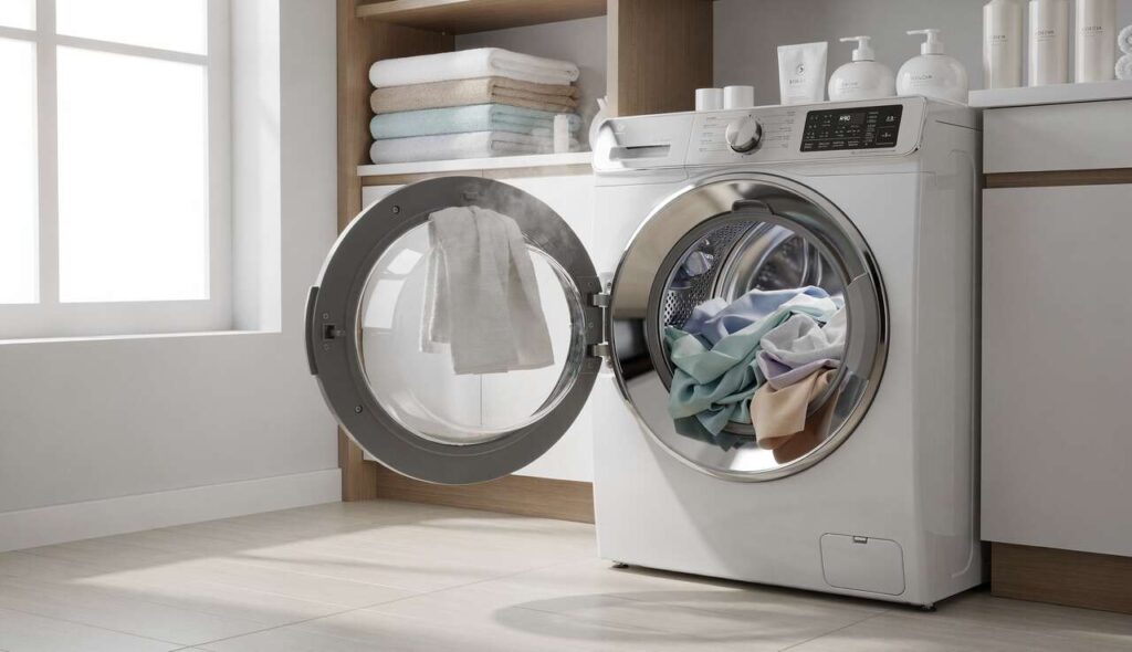 Legen Sie ein feuchtes Tuch in den Trockner: Ihre Wäsche kommt knitterfrei heraus