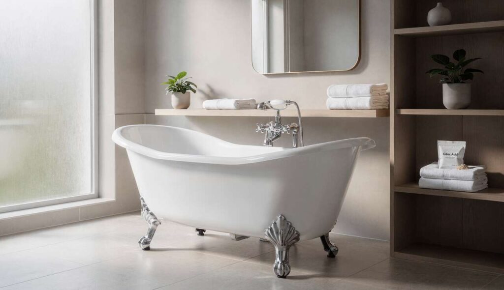 Vergilbte Badewanne wieder strahlend weiß: Ein Päckchen Zitronensäure reicht völlig aus