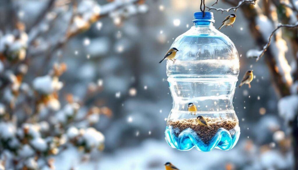 Plastikflaschen nicht wegwerfen: Dieser Trick füttert Vögel den ganzen Winter